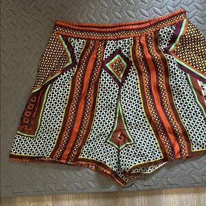 Misa Los Angeles Multicolor Geometric Athletic Shorts
